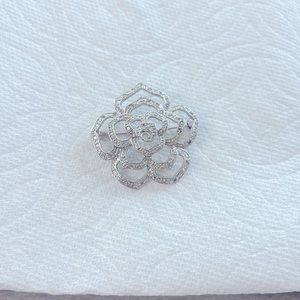 Beautiful, silver flower, brooch, pin